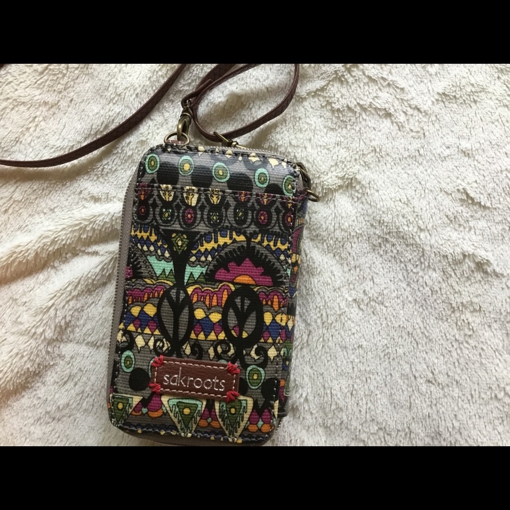 Sakroots crossbody wallet with Disney key chain